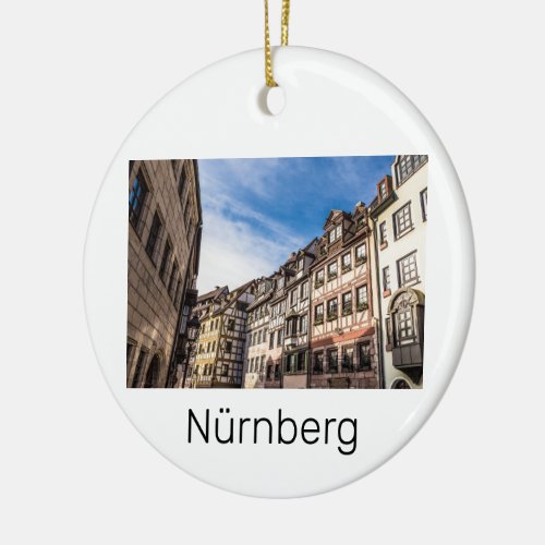 Nuremberg Cityscape Bavaria Germany Souvenir Ceramic Ornament