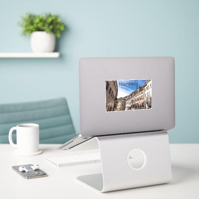 Nuremberg Cityscape Bavaria Germany Souvenir Sticker (Laptop On Desk)
