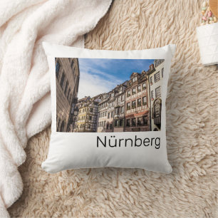 Nuremberg Cityscape Bavaria Germany Souvenir Throw Pillow