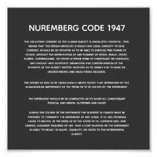 Nuremberg Code. Acrylic Print