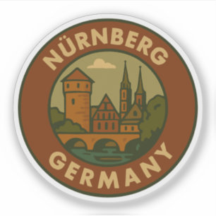 Nuremberg Germany City Art Sticker