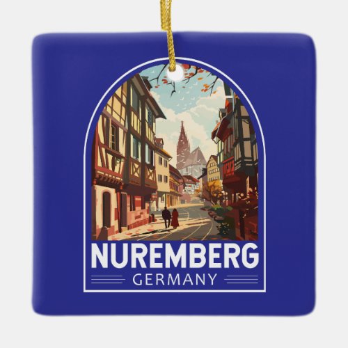 Nuremberg Germany Travel Art Vintage Ceramic Ornament