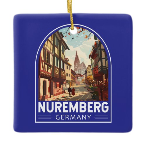 Nuremberg Germany Travel Art Vintage Ceramic Ornament