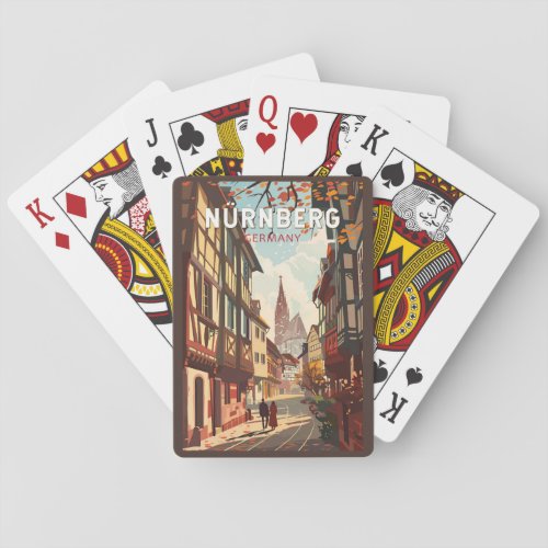 Nuremberg Germany Travel Art Vintage Poker Cards