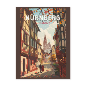 Nuremberg Germany Travel Art Vintage Postcard