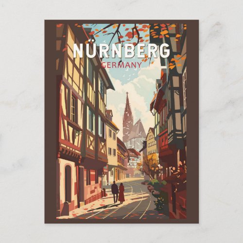 Nuremberg Germany Travel Art Vintage Postcard