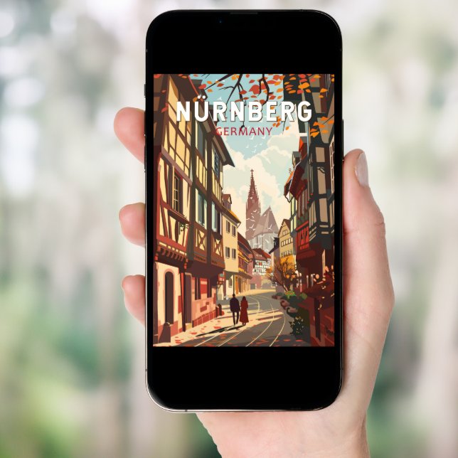 Nuremberg Germany Travel Art Vintage Poster (Front Digital)