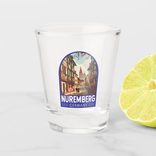 Nuremberg Germany Travel Art Vintage Shot Glass