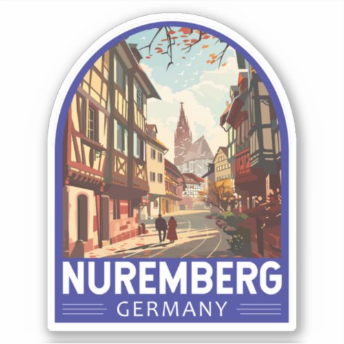 Nuremberg Germany Travel Art Vintage Sticker