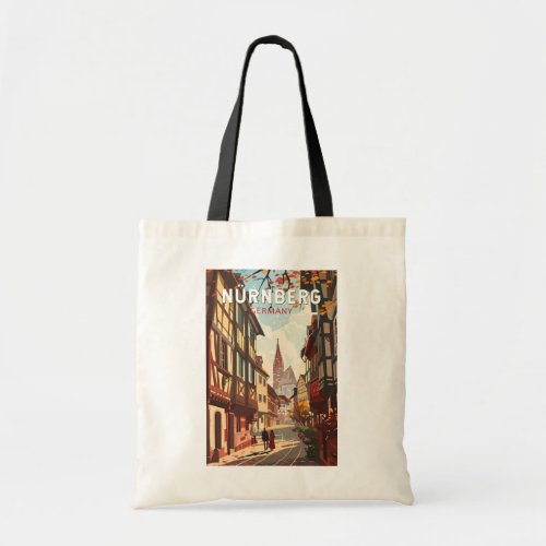 Nuremberg Germany Travel Art Vintage Tote Bag