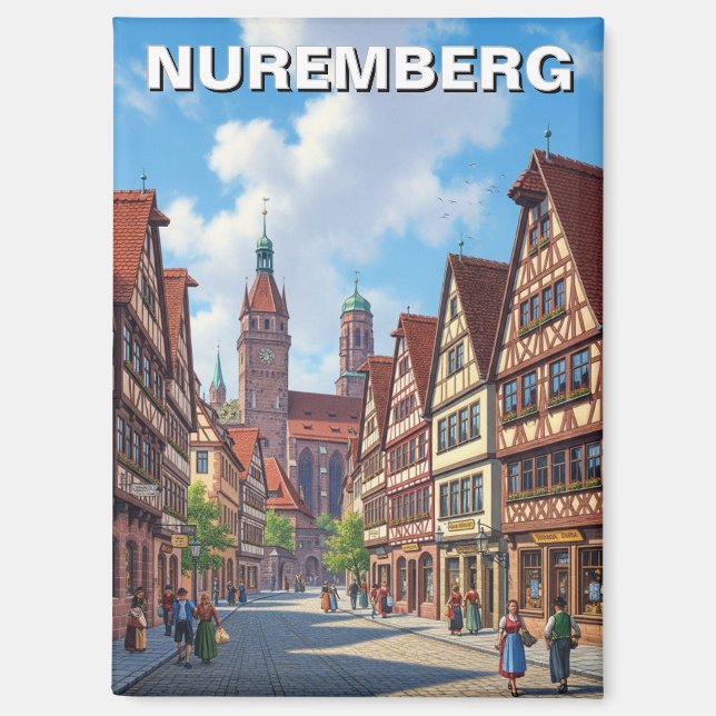 Nuremberg Germany Travel Magnet (Front)