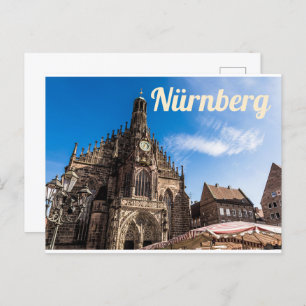 Nuremberg Hauptmarkt Nürnberg Bavaria Germany Holiday Postcard
