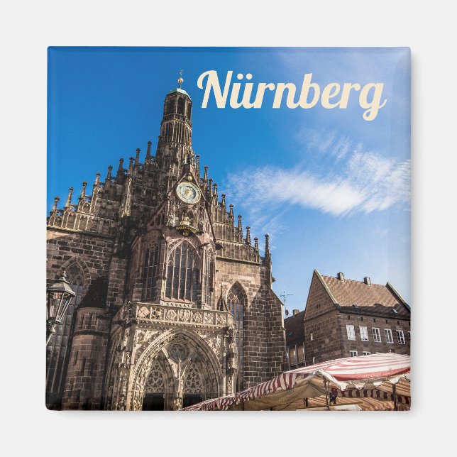 Nuremberg Hauptmarkt Nürnberg Bavaria Germany Magnet (Front)
