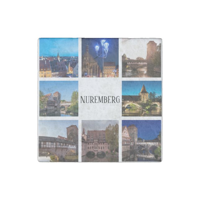 Nuremberg landscapes stone magnet (Front)