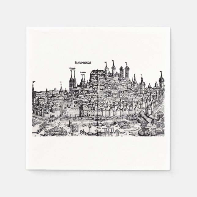 Nuremberg Medieval city in the Germany Napkins (Front)