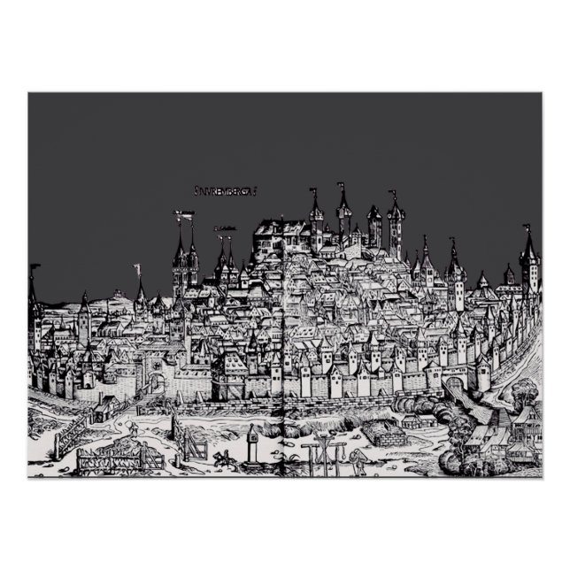 Nuremberg Medieval city in the Germany Poster (Front)