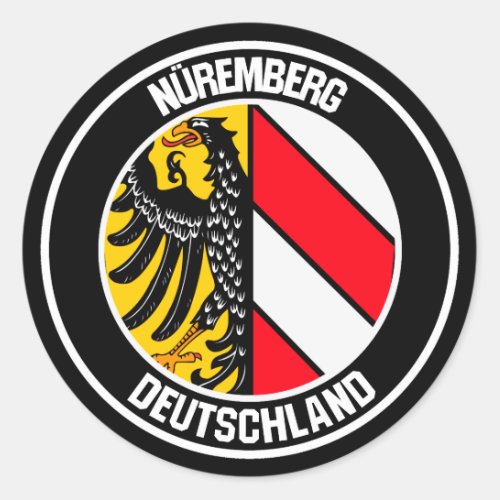 Nuremberg Round Emblem Classic Round Sticker