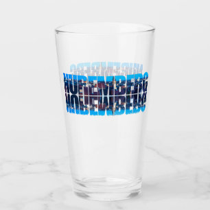 Nuremberg text composed of night old town view glass