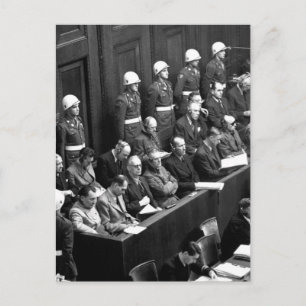 Nuremberg Trials. Looking down on_War Image Postcard
