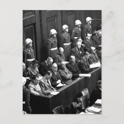 Nuremberg Trials  Looking down on_War Image Postcard