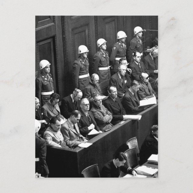 Nuremberg Trials.  Looking down on_War Image Postcard (Front)