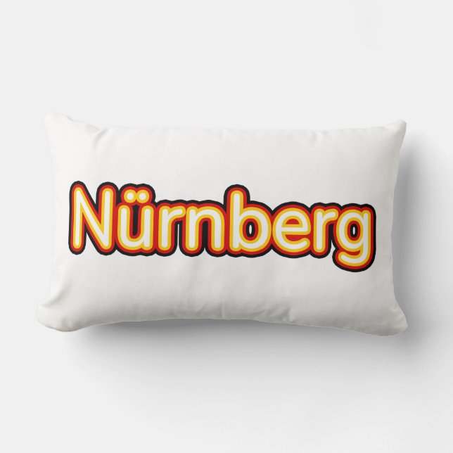 Nürnberg Deutschland Germany Lumbar Pillow (Front)