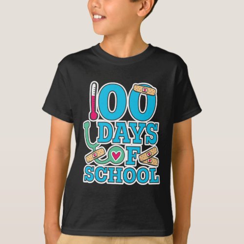 Nurse 100 Days Of School  T_Shirt