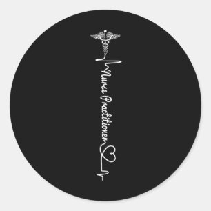 Nurse 365 Np Nurse Practitioner Classic Round Sticker