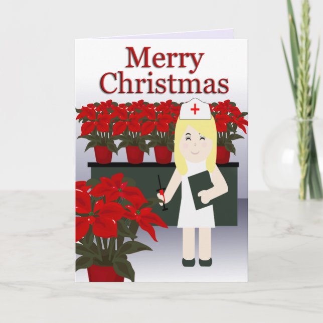 Nurse 4 Christmas Greeting Card (Front)