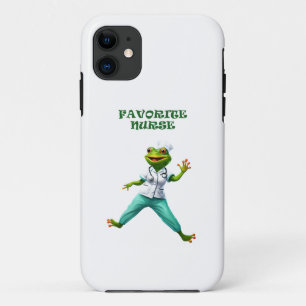 nurse 4 frog, Christmas gift, AI generated  iPhone 11 Case