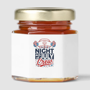 Nurse 4th of July Night Crew Patriotic Shirt Desig Honey Jar Favors