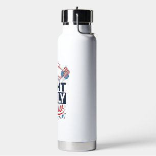 Nurse 4th of July Night Crew Patriotic Shirt Desig Water Bottle