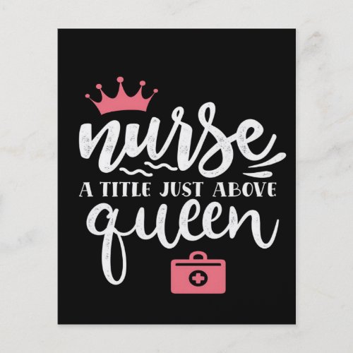Nurse a title just above queen  Cute Nurse Design Flyer