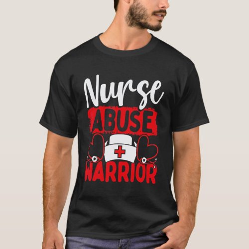 Nurse Abuse Survivor Stethoscope Fighter Nursing V T-Shirt