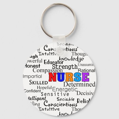 Nurse Adjectives Keychain