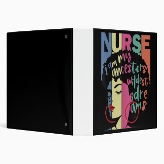 Nurse African American Black Pride Rn 3 Ring Binder