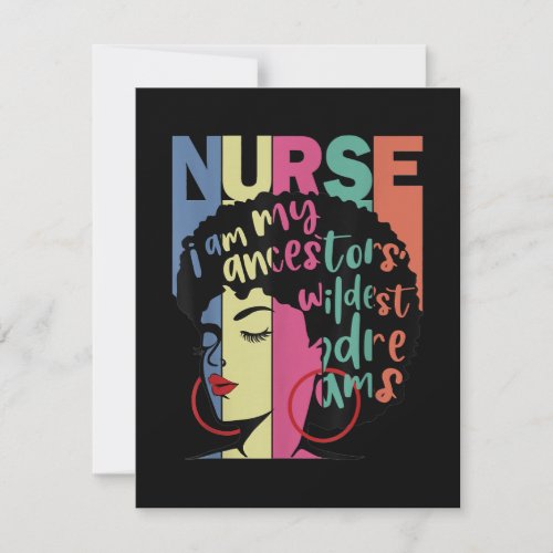 Nurse African American Black Pride Rn Thank You Card