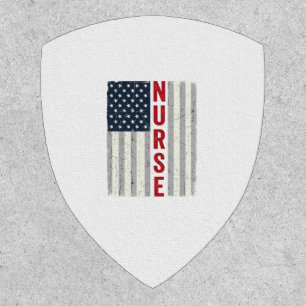 Nurse American Flag Vintage Engraving Shirt Design Patch