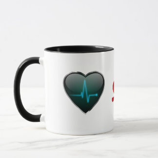 Nurse and Doctor Appreciation Heartbeat Two-Tone M Mug