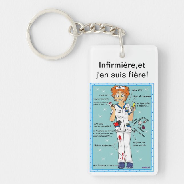 nurse and I'm proud of it! Keychain (Front)
