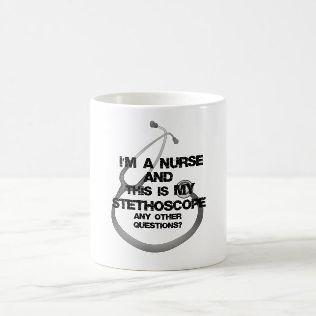 Nurse and Stethoscope Coffee Mug (Center)