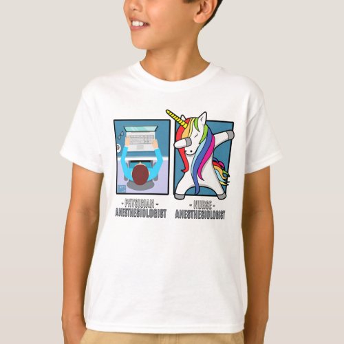 Nurse Anesthesiologist CRNA Anesthesia Unicorn Dab T_Shirt