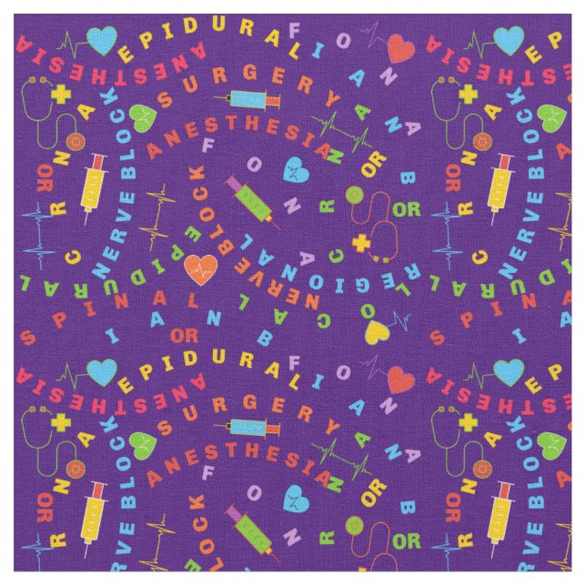 Nurse Anesthetist CRNA Fabric (Close Up)