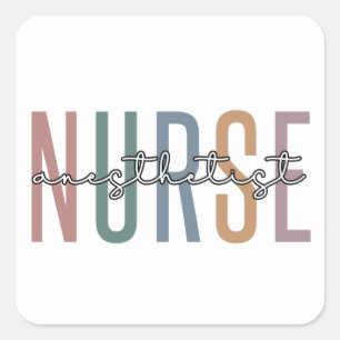 Nurse Anesthetist CRNA Gifts for anesthesiologists Square Sticker