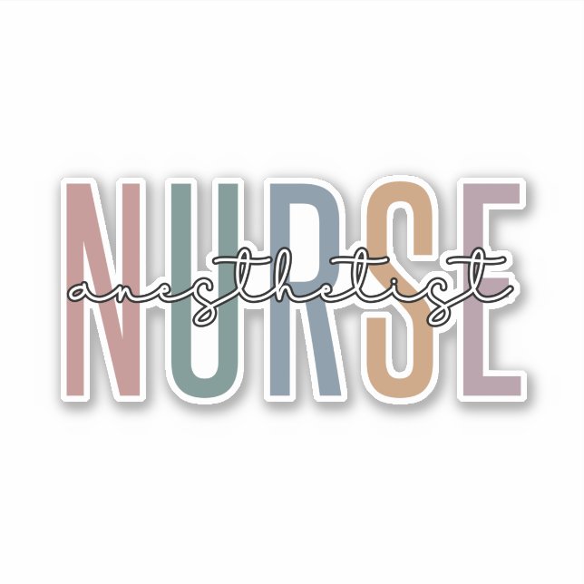 Nurse Anesthetist CRNA Gifts for anesthesiologists Sticker (Front)