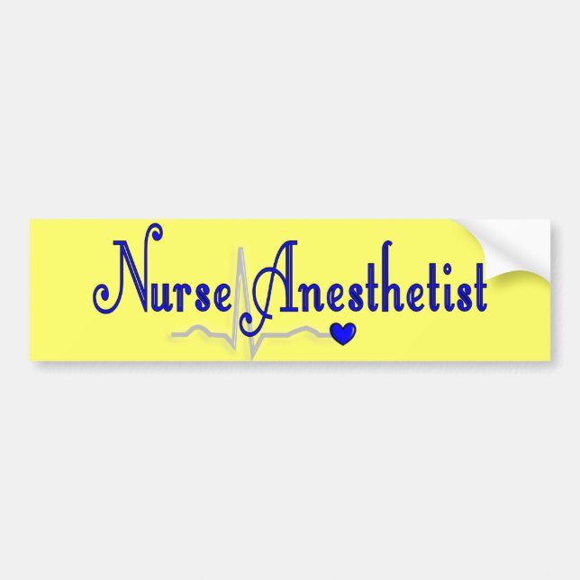 Nurse Anesthetist Gifts Bumper Sticker (Front)