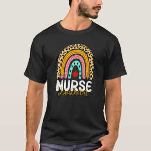 Nurse Anesthetist Leopard Rainbow Healthcare Docto T-Shirt