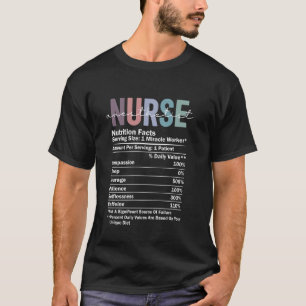Nurse Anesthetist Nutrition Fact Funny Nursing Pro T-Shirt