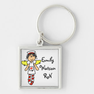 Nurse Angel Personalized Keychain