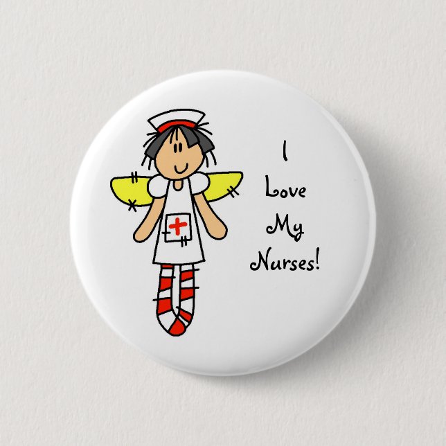 Nurse Angel Pinback Button (Front)